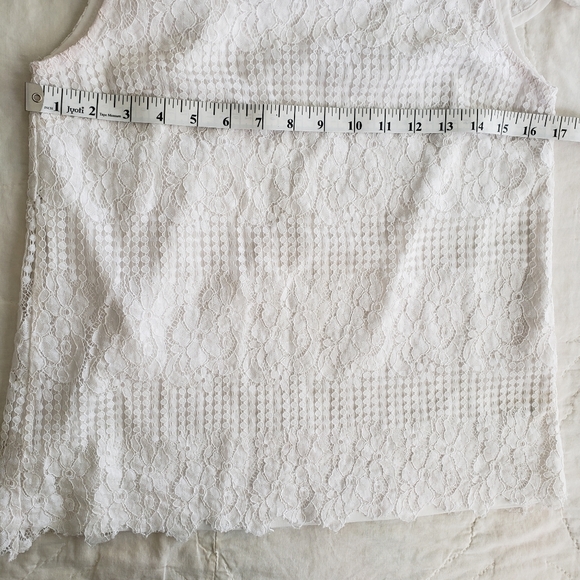 Blue Rain Cotton White Lace Off-Shoulder Blouse | Elegant Date Night Top, Spring - Picture 6 of 9